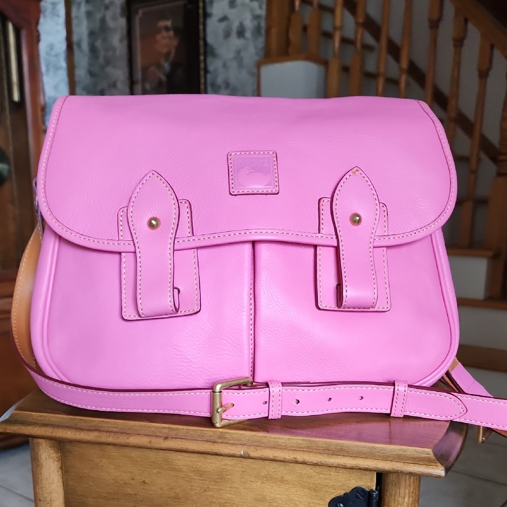 Dooney & Bourke Florentine Crossbody Saddle Bag *Baby Pink*